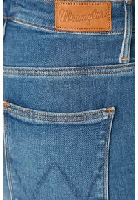 Wrangler jeansy High Rise Skinny Pool Blue damskie high waist. Stan: podwyższony. Kolor: niebieski. Wzór: aplikacja #2