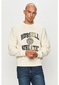 Russell Athletic - Bluza bawełniana. Okazja: na co dzień. Kolor: beżowy. Materiał: bawełna. Wzór: nadruk. Styl: casual #1