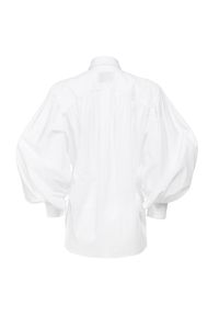 ANIA KUCZYŃSKA - Biała bawełniana koszula z marszczeniami Venus. Typ kołnierza: kołnierzyk klasyczny. Kolor: biały. Materiał: bawełna. Styl: klasyczny, elegancki #6