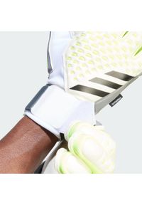 Adidas - Rękawice bramkarskie męskie Predator Match Fingersave Gloves. Kolor: żółty, wielokolorowy, czarny, biały. Materiał: guma