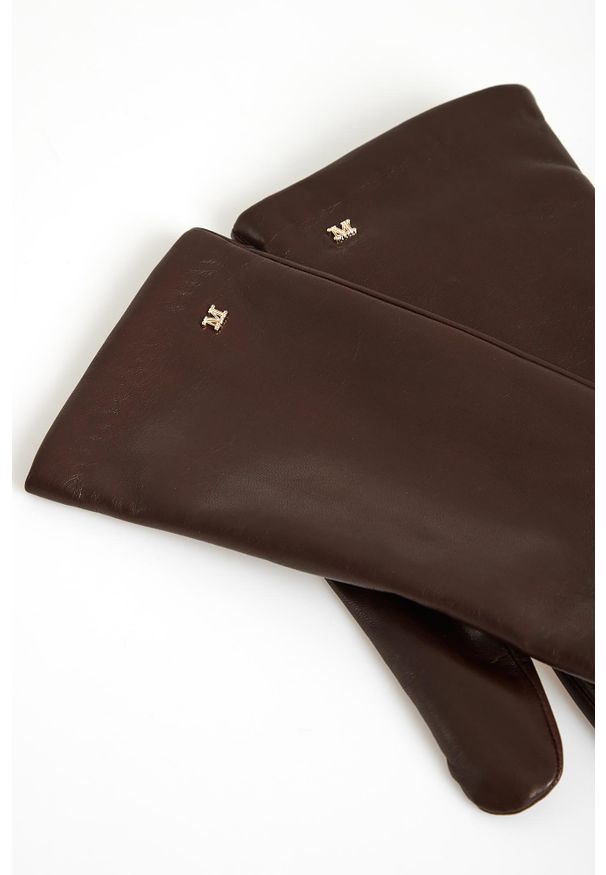 Max Mara Accessori - Rękawiczki damskie skórzane Spalato MAX MARA ACCESSORI. Materiał: skóra