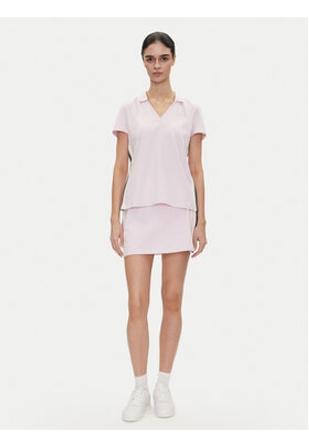 DKNY Sport Polo DP5T1212 Różowy Regular Fit. Typ kołnierza: polo. Kolor: różowy. Materiał: bawełna. Styl: sportowy