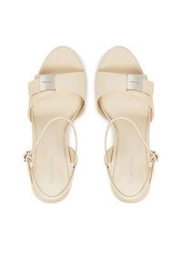 Calvin Klein Sandały Heel Sandal 85 W/Ck Hw - Lth HW0HW02485 Écru. Materiał: skóra #6