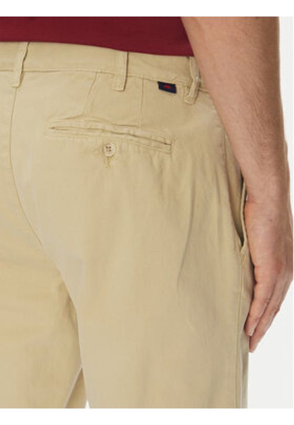 Kappa Szorty materiałowe Oris 600BTI0 Beżowy Slim Fit. Kolor: beżowy. Materiał: bawełna