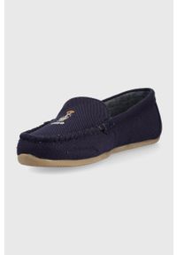 Polo Ralph Lauren mokasyny DECLAN BEAR damskie kolor granatowy na płaskim obcasie. Nosek buta: okrągły. Kolor: niebieski. Materiał: guma. Obcas: na obcasie. Wysokość obcasa: niski #2