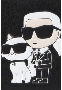 Karl Lagerfeld - KARL LAGERFELD Czarny damski portfel K/ikonik 2.0. Kolor: czarny. Materiał: skóra #3