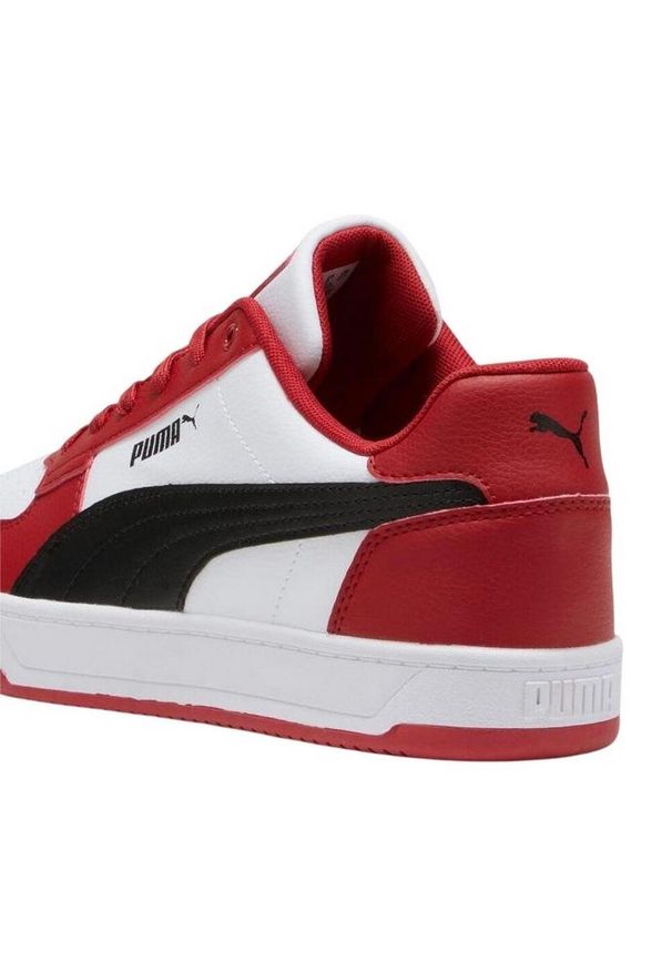Puma - Męskie Buty Treningowe Ze Skóry Ekologicznej Caven 2.0 Club. Kolor: czerwony, biały, wielokolorowy, czarny. Materiał: skóra ekologiczna. Sport: turystyka piesza