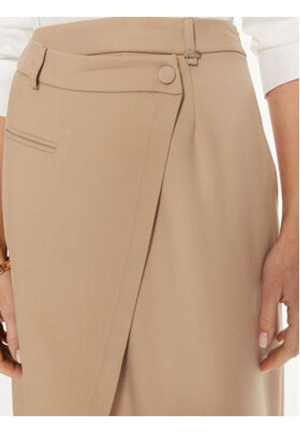 Artigli - ARTIGLI Spódnica midi ACGO000665 Beżowy Regular Fit. Kolor: beżowy. Materiał: syntetyk