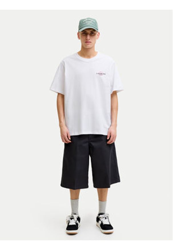 Jack & Jones T-Shirt Corals Tee 12288345 Biały Regular Fit. Kolor: biały. Materiał: bawełna