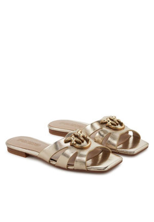 Pinko - PINKO Klapki Marli 09 SD0313P049 Złoty. Kolor: złoty. Materiał: skóra