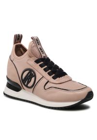 Sneakersy DKNY Sabatini K4261395 AHF. Kolor: beżowy. Materiał: materiał #1