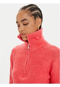 Patrizia Pepe Golf 2K0298 K222 Koralowy Relaxed Fit. Typ kołnierza: golf. Kolor: pomarańczowy. Materiał: syntetyk #5