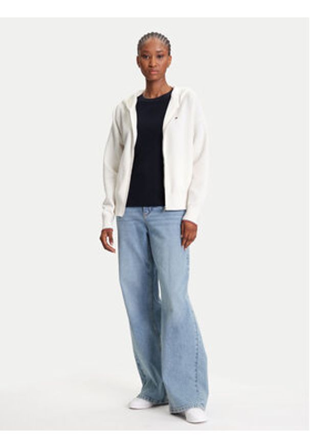 TOMMY HILFIGER - Tommy Hilfiger Kardigan WW0WW42018 Écru Regular Fit. Kolor: kremowy. Materiał: bawełna