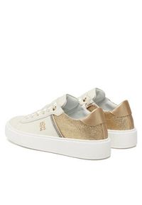 TOMMY HILFIGER - Tommy Hilfiger Sneakersy Low Cut Lace UP T4A9-33935-1281X024 Biały. Kolor: biały. Materiał: skóra #6
