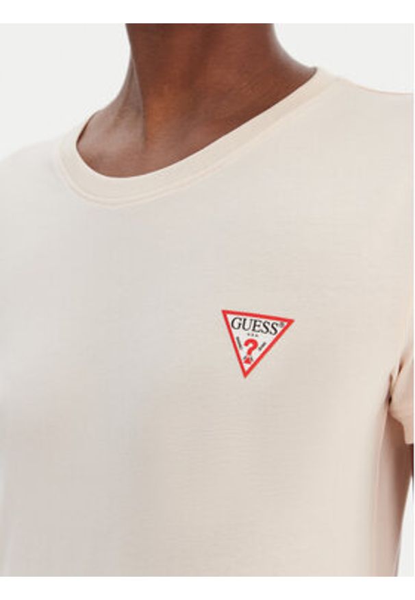 Guess T-Shirt W2YI44 J1314 Pomarańczowy Regular Fit. Kolor: pomarańczowy. Materiał: bawełna