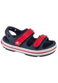 Buty do chodzenia niemowlęce Crocs 2094244OT. Zapięcie: rzepy. Kolor: czerwony, wielokolorowy. Materiał: syntetyk, materiał. Sport: turystyka piesza