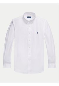 Polo Ralph Lauren Koszula 710928255002 Biały Custom Fit. Typ kołnierza: polo. Kolor: biały. Materiał: bawełna #5