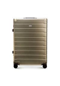 Wittchen - Średnia walizka z aluminium złota. Kolor: złoty. Materiał: guma