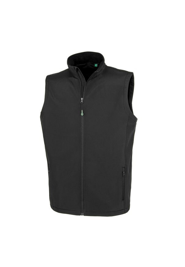 RESULT - Ocieplacz na ciało z recyklingu Result Softshell. Kolor: czarny. Materiał: softshell. Długość rękawa: bez rękawów