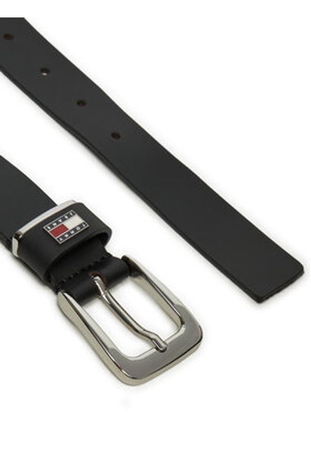 Tommy Jeans Pasek Damski Tjw Heritage 3.0 AW0AW16999 Czarny. Kolor: czarny. Materiał: skóra