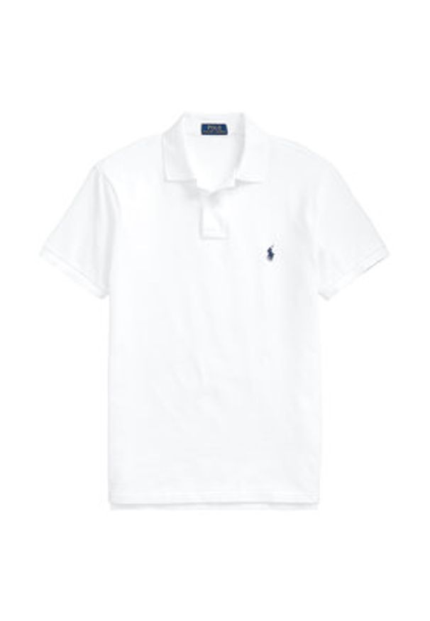 Polo Ralph Lauren Polo Core Replen 710548797 Biały Slim Fit. Typ kołnierza: polo. Kolor: biały. Materiał: bawełna