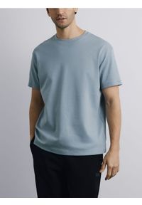 Reserved - Bawełniany t-shirt boxy - jasnoszary. Kolor: szary. Materiał: bawełna #1
