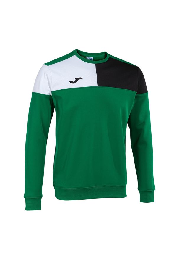 Bluza Joma Crew V. Kolor: wielokolorowy, czarny, zielony. Materiał: jersey, materiał. Wzór: kolorowy, paski. Sport: piłka nożna