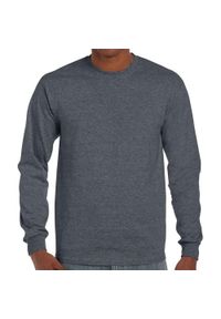 GILDAN - Ultra Bawełniana Koszulka Z Długim Rękawem Unisex Dla Dorosłych. Kolor: szary. Materiał: bawełna. Długość rękawa: długi rękaw. Długość: długie. Sport: turystyka piesza #1