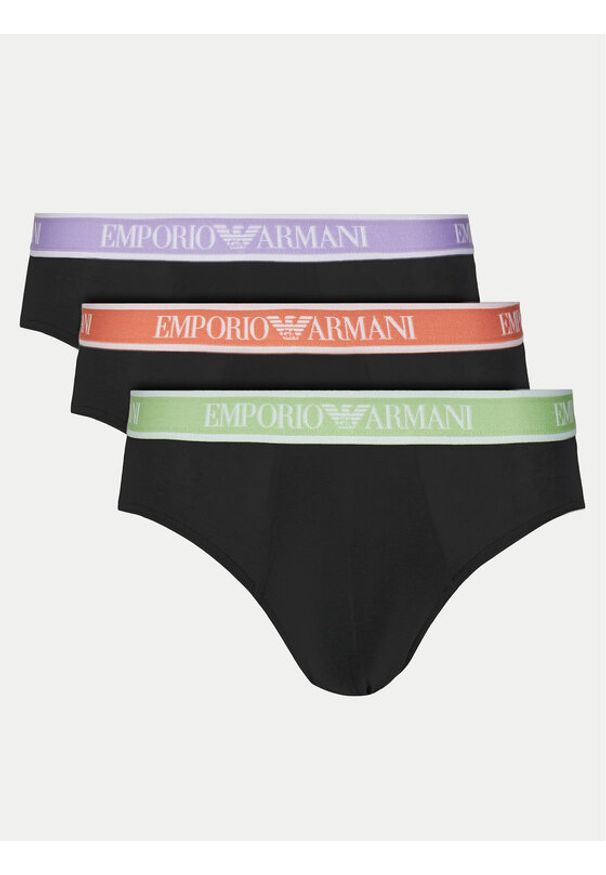 Emporio Armani Underwear Komplet 3 par slipów EM000258 AF10779 MC061 Czarny. Kolor: czarny. Materiał: bawełna