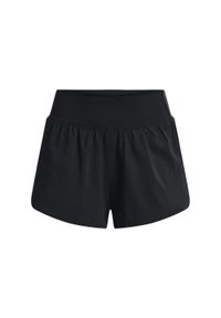 Damskie Szorty z tkaniny 2 w 1 Under Armour Flex. Kolor: czarny. Materiał: poliester, elastan, tkanina. Sport: fitness #1