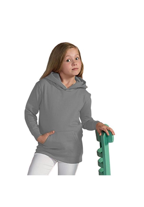 SG - Dziecięca Bluza Sportowa Unisex Kaptur Pulower. Kolor: szary