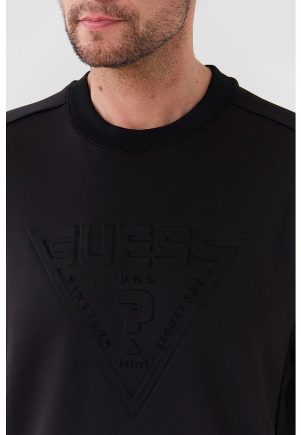 Guess - GUESS Czarna męska bluza, Rozmiar L. Kolor: czarny