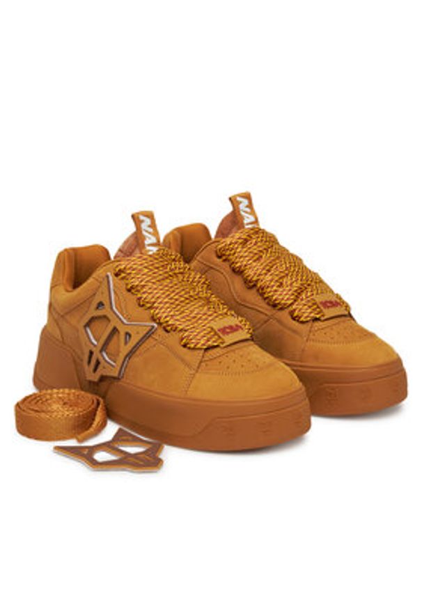 Naked Wolfe Sneakersy Kosa Brązowy. Kolor: brązowy. Materiał: skóra, nubuk