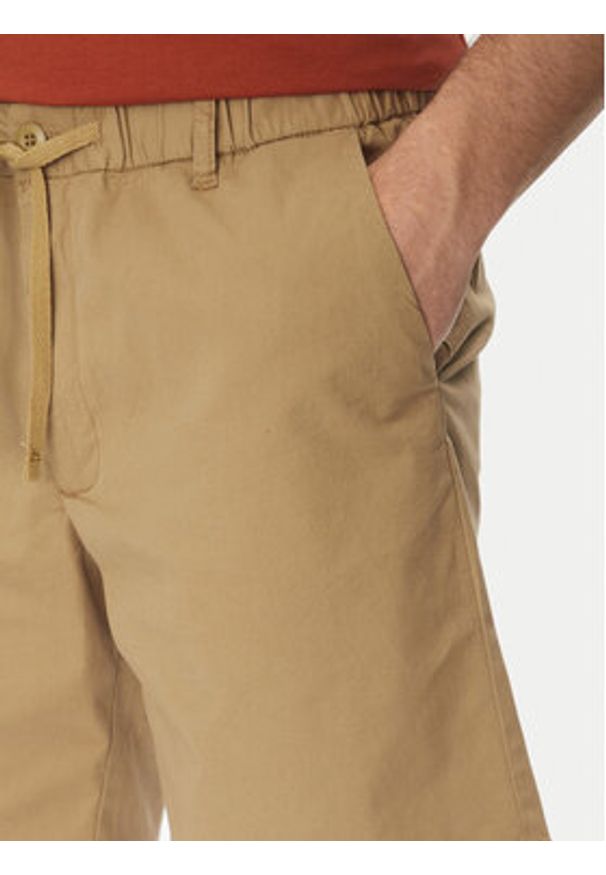 Jack & Jones Szorty materiałowe Jaiden 12274983 Beżowy Relaxed Fit. Kolor: beżowy. Materiał: bawełna