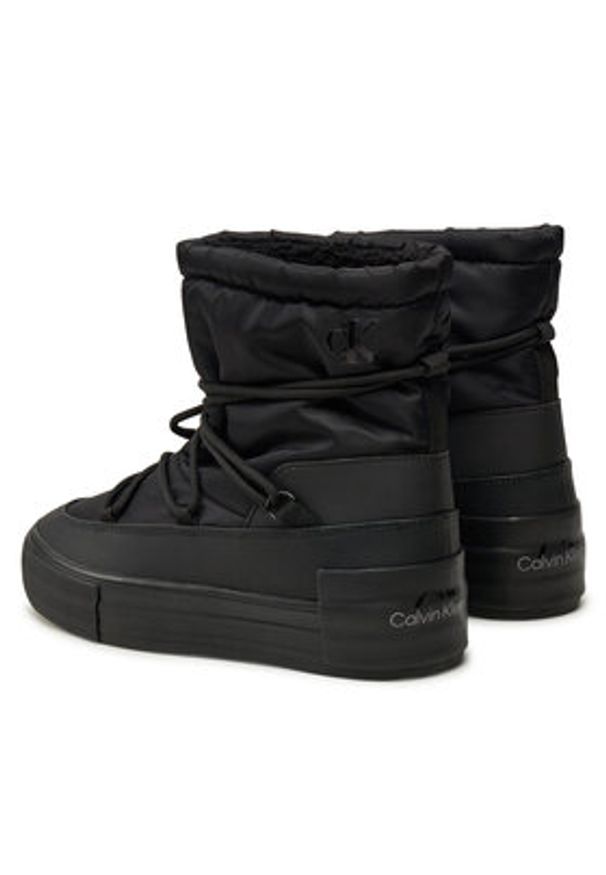 Calvin Klein Jeans Botki Vulc Flatform Snow Boot Wn YW0YW01591 Czarny. Kolor: czarny. Materiał: materiał