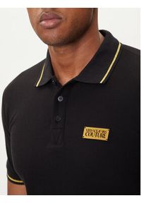 Versace Jeans Couture Polo 79GAGT08 CJ01T Czarny Regular Fit. Typ kołnierza: polo. Kolor: czarny. Materiał: bawełna #3
