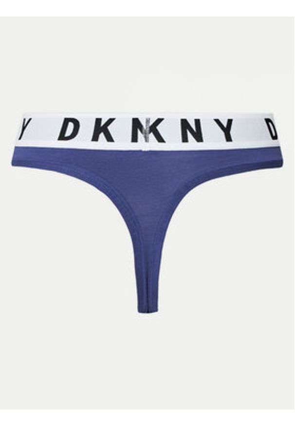 DKNY Stringi DK4529 Niebieski. Kolor: niebieski. Materiał: bawełna