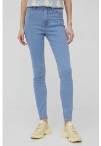 Lee jeansy IVY LIGHT RUBY damskie high waist. Stan: podwyższony. Kolor: niebieski