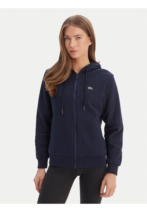 Lacoste Bluza SF5256 Granatowy Regular Fit. Kolor: niebieski. Materiał: bawełna