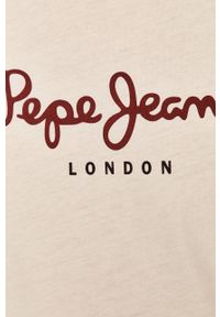 Pepe Jeans - T-shirt Eggo. Kolor: biały. Materiał: dzianina. Wzór: nadruk #3