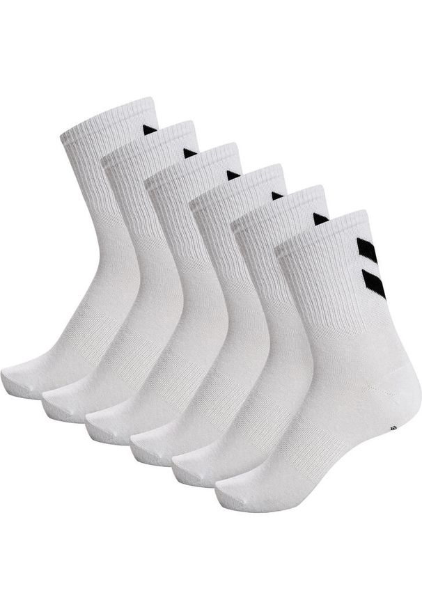 Skarpetki białe Hummel hmlCHEVRON 6-PACK SOCKS uniwersalne. Kolor: biały