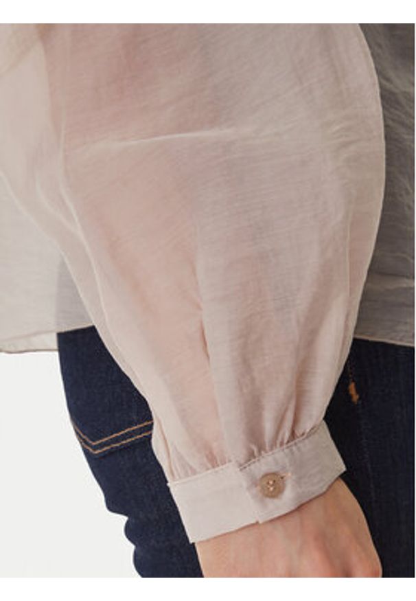 Guess Bluzka W6GH28 W1844 Beżowy Regular Fit. Kolor: beżowy. Materiał: lyocell