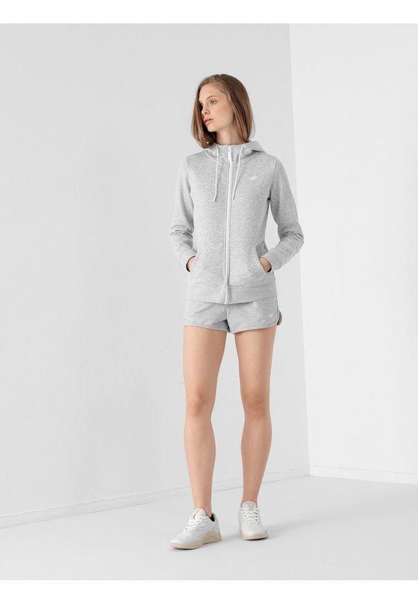 4f - 4F Spodenki dresowe damskie S. Kolor: szary. Materiał: dresówka