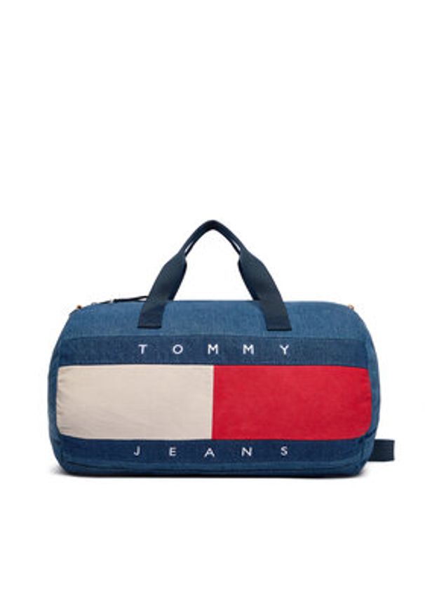 Tommy Jeans Torba weekendowa Archive Denim Duffle AM0AM13813 Niebieski. Kolor: niebieski. Materiał: materiał