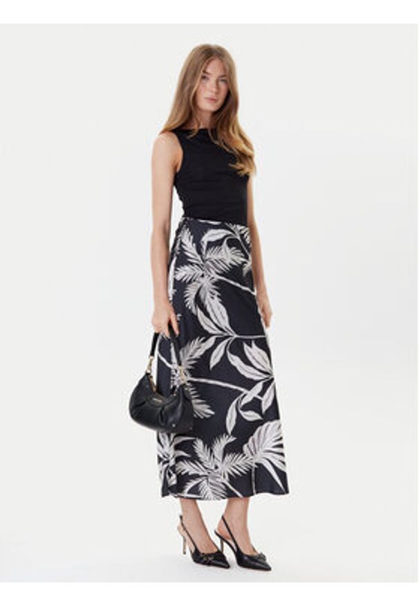 Guess Spódnica midi W5YD55 WF1T2 Czarny Regular Fit. Kolor: czarny. Materiał: syntetyk