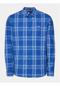 Tommy Jeans Koszula Poplin DM0DM18968 Niebieski Regular Fit. Kolor: niebieski. Materiał: bawełna