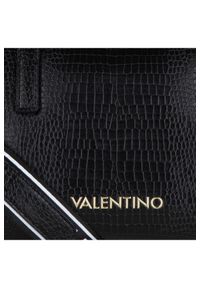 Valentino by Mario Valentino - VALENTINO Czarny mały kuferek bagel we wzór węża. Kolor: czarny #5