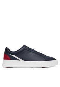 TOMMY HILFIGER - Tommy Hilfiger Sneakersy Th Court Premium FM0FM05879 Granatowy. Kolor: niebieski. Materiał: skóra #1