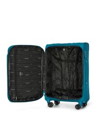 Wittchen - Średnia walizka miękka jednokolorowa turkusowa. Kolor: turkusowy. Materiał: poliester. Styl: elegancki #6