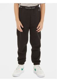 Calvin Klein Jeans Spodnie dresowe Intrasia IB0IB01815 Czarny Regular Fit. Kolor: czarny. Materiał: bawełna